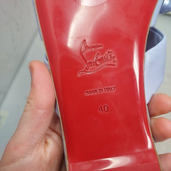 CHRISTIAN LOUBOUTIN Miss Spika Stud Flat Lilac Purple Sandal - Picture 6 of 9